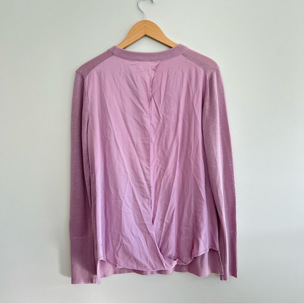 LULULEMON Lavender Still At Ease Antoinette Breezy Back Pullover Sweater Sz 8 - Picture 11 of 15